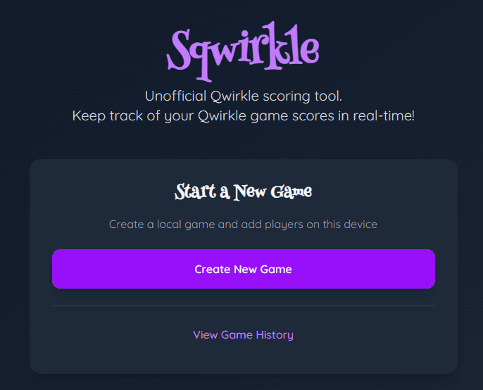 Sqwirkle welcome screen